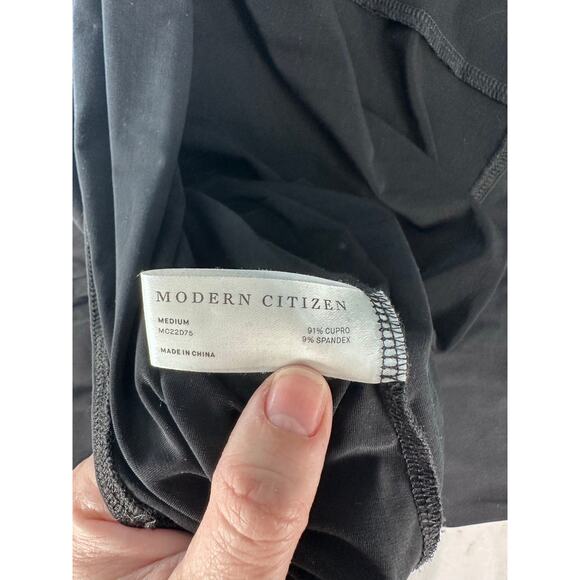 Modern Citizen Women’s sz M Liliana Black Cupro Slinky Midi Dress Lace Up Back - Picture 11 of 13